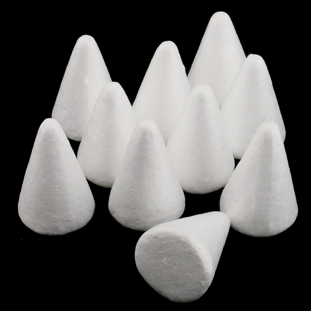 30pcs Blank Cone Shaped Styrofoam Polystyrene Foam For Arts Crafts  Modelling - Party & Holiday Diy Decorations - AliExpress